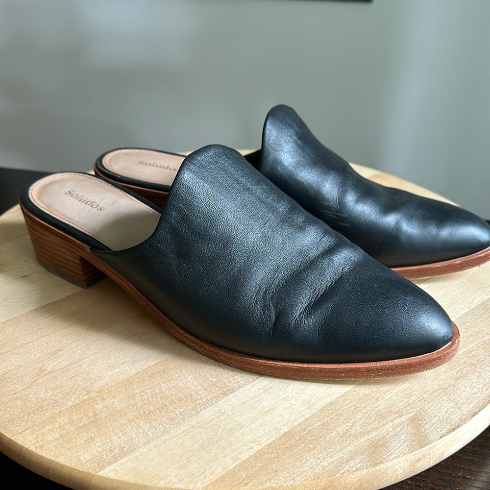 Soludos leather slides